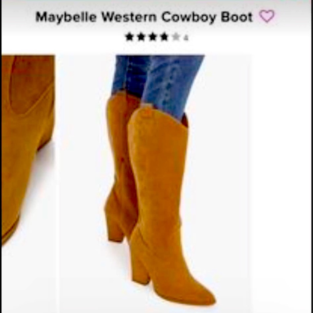 Shoedazzle Wide Calf Cowboy Boots